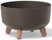 Кашпо на ножках Gracia Low Eco Wood d23,5см h15,5см V7л кофе