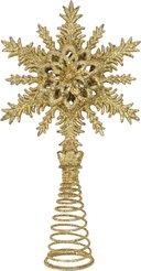 Верхушка елочная Снежинка 20,5х10,5см золото/глиттер, SYSDX-3524086