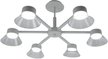 Люстра LATEA 6xGX53 R-750x330-WHITE/CLEAR-220-IP20