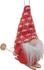 Фигура Гномик на лыжах 10см, SYXTSD-5625019