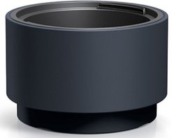 Кашпо пластиковое HEOS d29,8см h19см v12л, антрацит, с вкладкой v8л