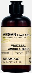 Шампунь VEGAN.Love.Studio 300мл Vanilla, Amber, Musk парфюмированный