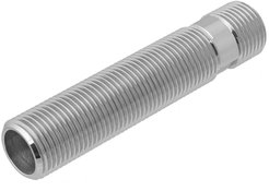 Сгон латунный 1/2", длина 100мм, хромированный, наружная резьба