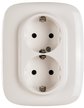 Розетка двойная встраиваемая Legrand Valena Allure с заземлением цвет слоновая кость