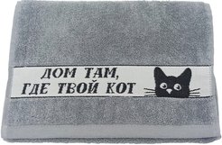 Полотенце махровое для кухни 090 Домашний котик 30х60