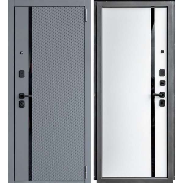 Дверь входная ДК-80 софт графит/софт белый снег 860х2050 левая