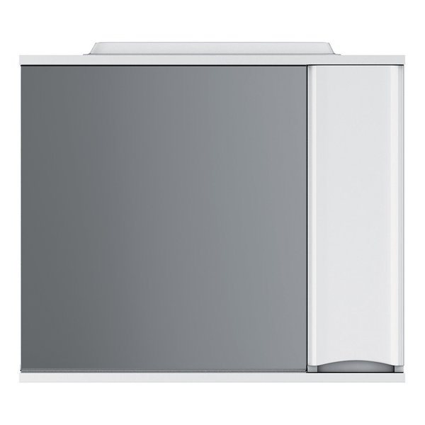 Шкаф-зеркало Like 80см правый с подсветкой, белый глянец M80MPR0801WG