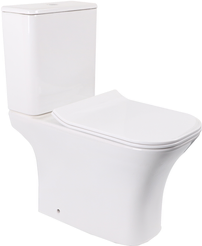 Унитаз-компакт Ceruttispa VETTORE безободковый, сиденье дюропласт с миролифтом, быстросъемное CT7192