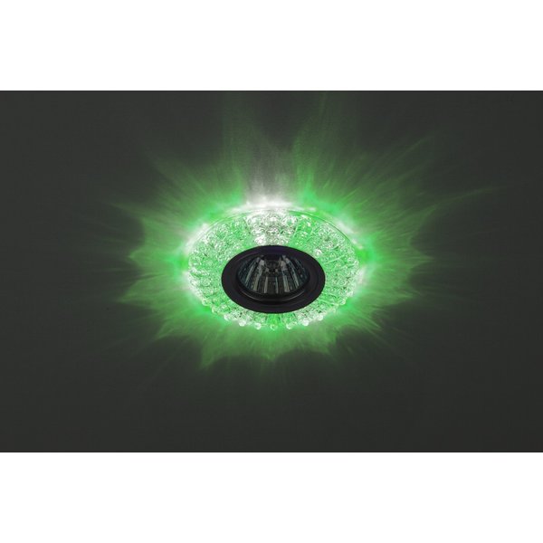 Светильник точечный DK LD2 SL/GR+WH с зелен.белой подсветкой ЭРА
