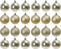 Набор шаров 24шт 6см золото (глянец: 12шт, матовые: 6шт, глиттер: 6шт) JNPM25-02-G