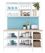 Гарнитур кухонный Mart Overtop 1,6м металл, белый
