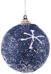 Шар с узором 8см синий SYPMQA-102118