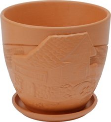Горшок керамический Голландия d18см h18,5см v2,5л, высокий овал, терракот