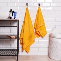 Полотенце махровое Бриз желтый 70х130см, плотность 380г/м2