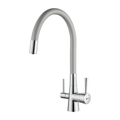 Смеситель для кухни Lemark Comfort LM3075С-Silver с гибким изливом и переключением на фильтр для питьевой воды