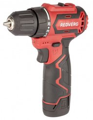 Шуруповерт аккумуляторный бесщеточный RedVerg RD-SD12BL Li-Ion 36Нм 12В 2х2Ач