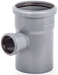 Тройник для внутренней канализации Lammin d50х40мм/87°