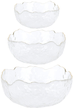 Набор салатников Nouvelle Home Frost 3 шт 350мл/700мл/1,3л, 12,5см/15,5см/19см стекло
