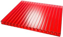 Поликарбонат сотовый 4х6000х2100мм гранат Rational Казанский (0,47кг/м2)