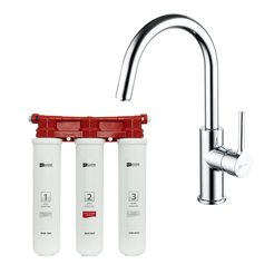 Смеситель для кухни LEMARK LM3073C + фильтр BASIC для очистки воды от хлора и вредных примесей