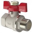 Кран латунный шаровый V&G 3/4" внутренняя-наружная резьба, ручка бабочка