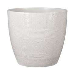 Кашпо бетонное Деним d21см h18,2см v4л, белый