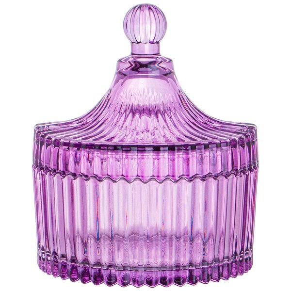 Сахарница Lefard Glass Legend Bliss Purple 300мл 10х12,5см стекло, крышка стекло