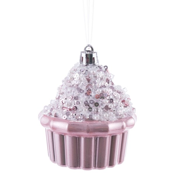 Набор украшений Пирожные 4шт 8х7см, нежно-розовый+мятный, SYQC-0123223