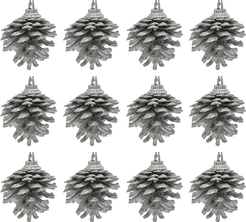 Набор украшений Шишки заснеженные 12шт 4см, SYXGJA-0425105