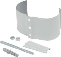 Крепление трубы металлическое на кирпич 90мм ПЭ RAL 9003 белое