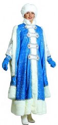 Костюм карнавальный Снегурочка Боярыня (шуба,шапка,варежки) д/взр.р.44-48