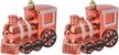 Набор украшений Паровозики 2шт 10х5,3х8см винный, EUSYQB-0124371 Набор украшений Паровозики 2шт 10х5,3х8см винный, EUSYQB-0124371