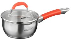 Ковш Катунь Аврора 1,6л нерж.сталь, крышка стекло, индукция