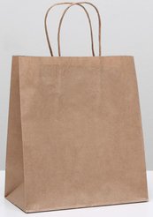 Пакет подарочный крафтовый 22х12х28см