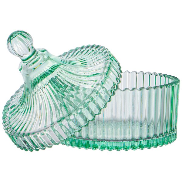 Сахарница Lefard Glass Legend Bliss Green 300мл 10х12,5см стекло, крышка стекло