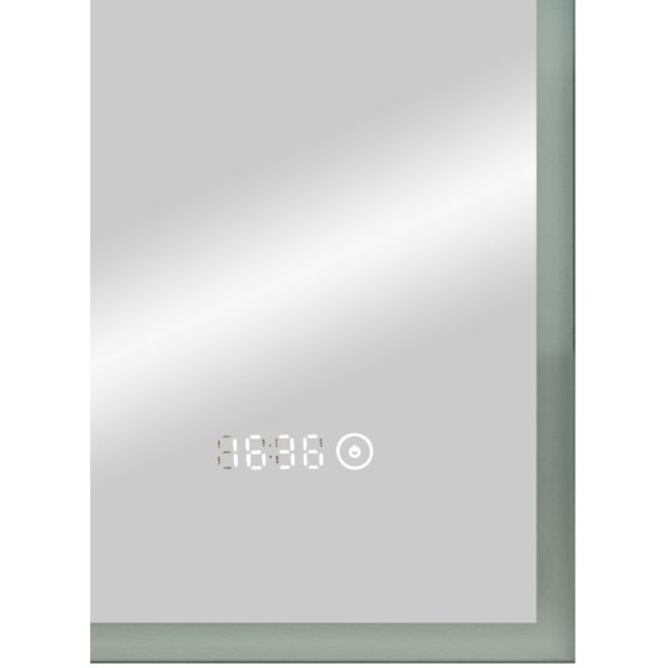 Зеркало Frame White LED 600x800,часы