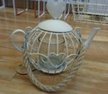 Подсвечник Чайник с плетеной ручкой