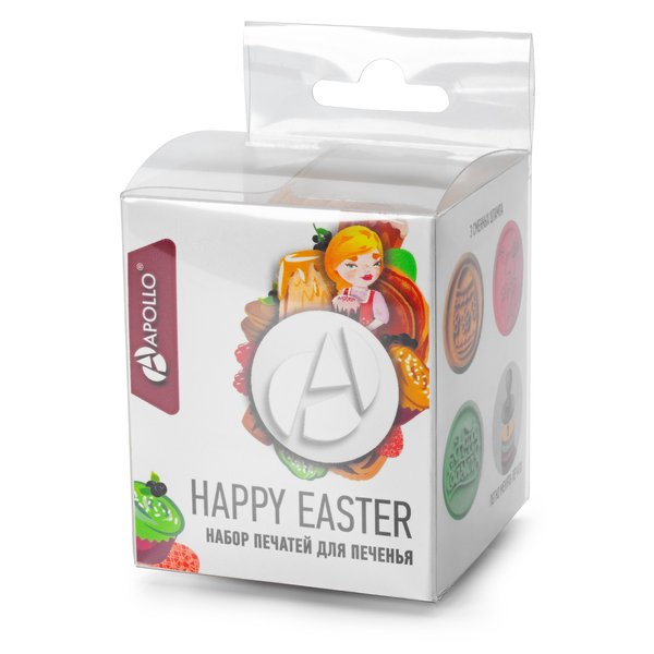 Набор печатей д/печенья Apollo Happy Easter 3шт силикон