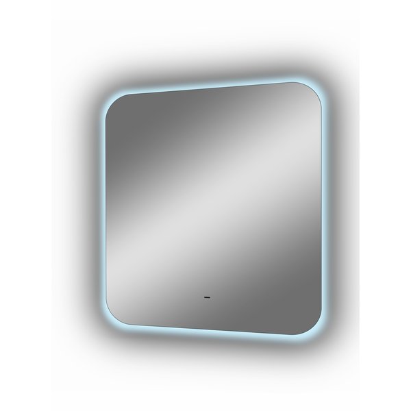Зеркало Kler Led 60х60см с бесконтактным сенсором, холодная подсветка