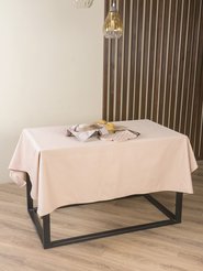 Скатерть прямоугольная Экостиль 145х180см бежевый, хлопок