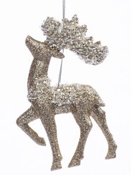 Украшение подвесное Magic Time Олененок золотистый из полистирола 13x9x3см арт.90989