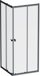 Ограждение душевое AM.PM Sunny 80x80см W87G-403-8080-BT стекло прозрачное, профиль черный