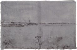 Коврик из искусственного меха кролика серый 60х90см на подложке TPR