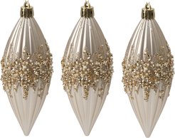Набор украшений Сосульки 3шт 12,5х4,6см шампань, SYQD1-0124243