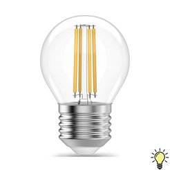 Лампа Gauss Filament Elementary Шар 10W 650lm 2700К Е27 LED 1/10/100