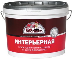 Краска интерьерная ЭКСПЕРТ супербелая матовая (14кг)