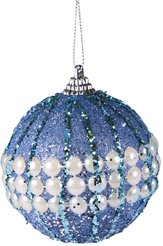 Шар с узором 8см синий SYPMQA-102125