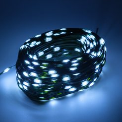 Электрогирлянда внутренняя Нить 50м 500LED, IP20, 220V, холодный белый, контроллер 8 режимов, SYD-1624056A