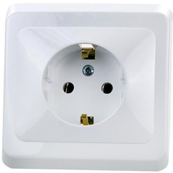 Розетка встраиваемая Schneider Electric Этюд PC16-003b с заземлением цвет белый