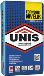 Пол наливной финишный Юнис Горизонт NIVELIR 20кг